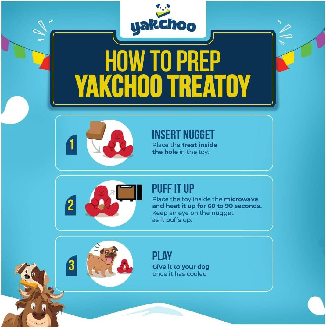 Yakchoo Play Treatoy - Interactive Rubber Dog Treat Toy