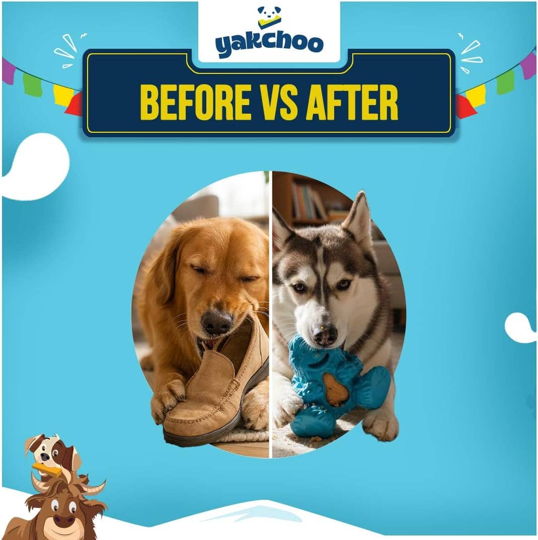 Yakchoo Play Treatoy - Interactive Rubber Dog Treat Toy