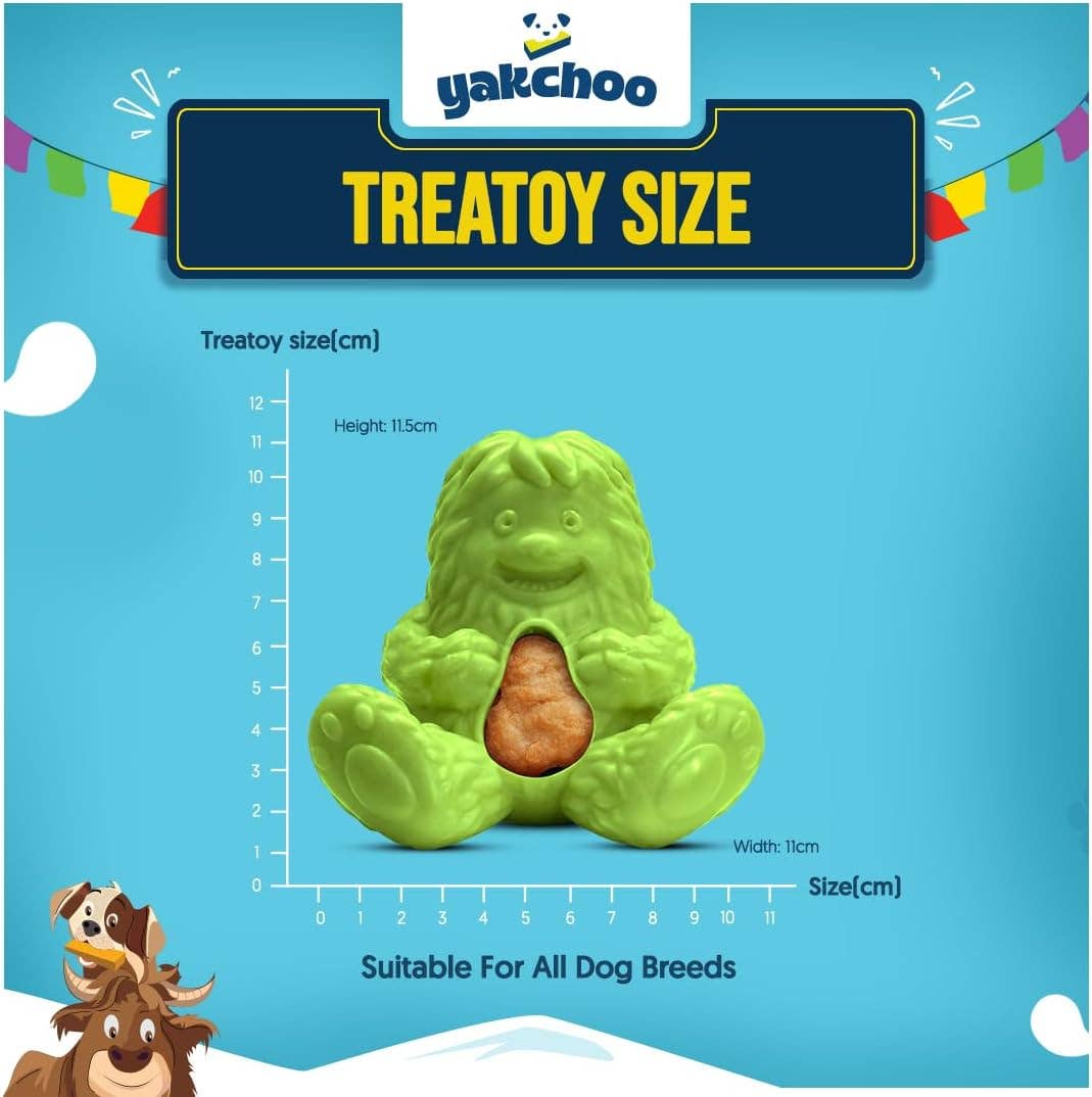 Yakchoo Play Treatoy - Interactive Rubber Dog Treat Toy