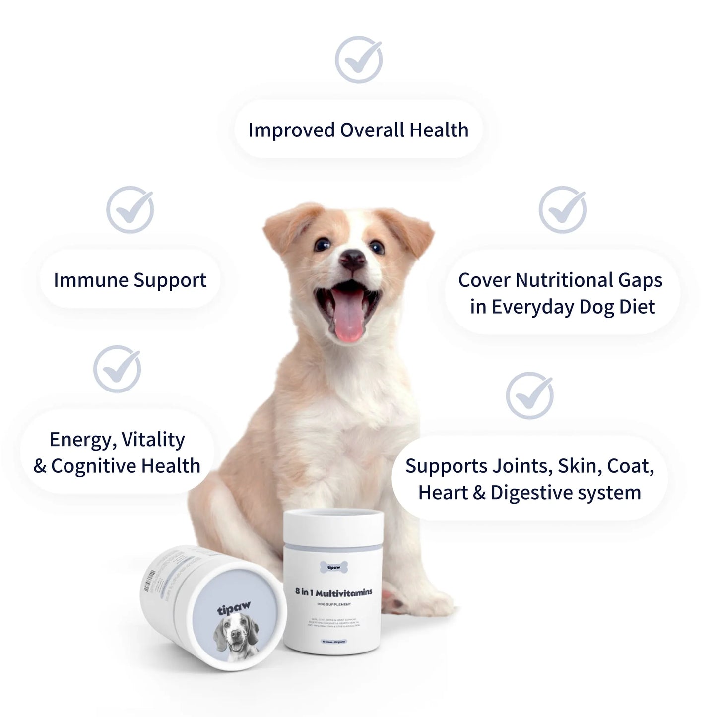 Tipaw Multivitamin Natural Supplements for Dogs