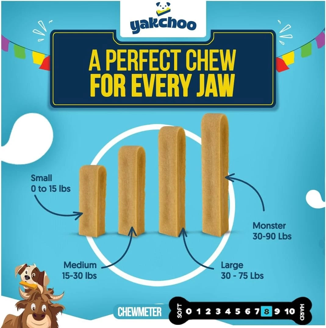 Yakchoo Yak Chews for Dogs 210g (Medium - 3 Chews)