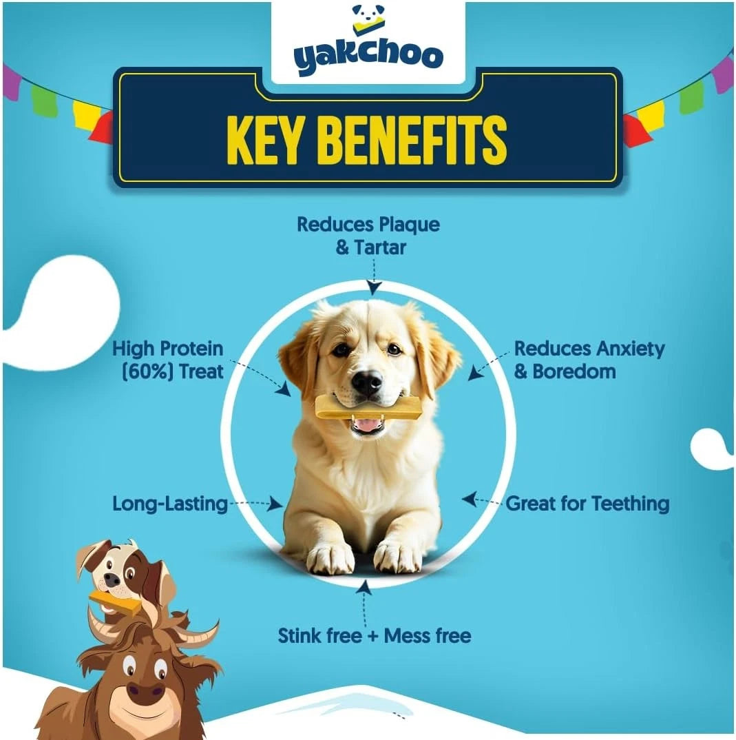 Yakchoo Yak Chews for Dogs 210g (Medium - 3 Chews)