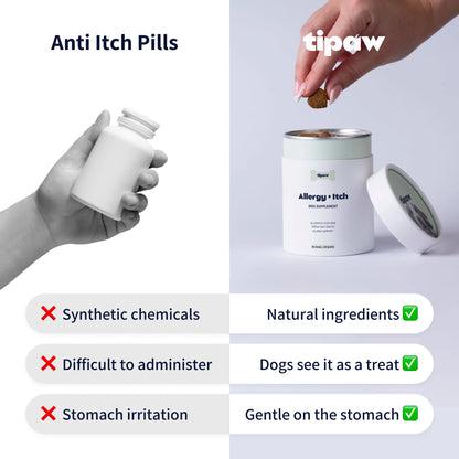 Tipaw Allergy & Itch Natural Supplement for Dogs