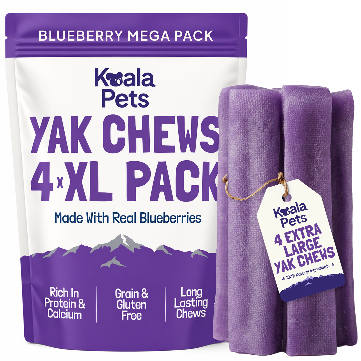 Yak Chews for Dogs (XL Pack of 4)