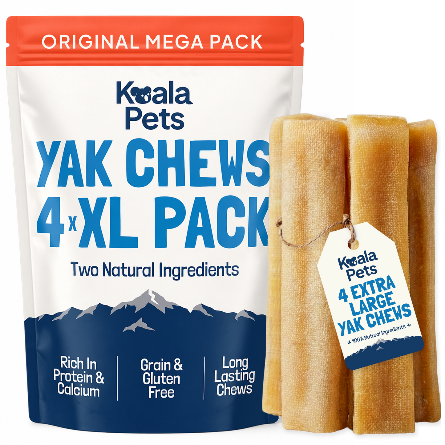 Yak Chews for Dogs (XL Pack of 4)