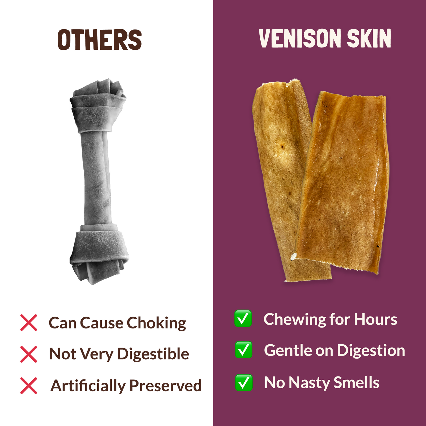 Venison Skin Chews for Dogs