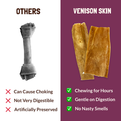 Venison Skin Chews for Dogs