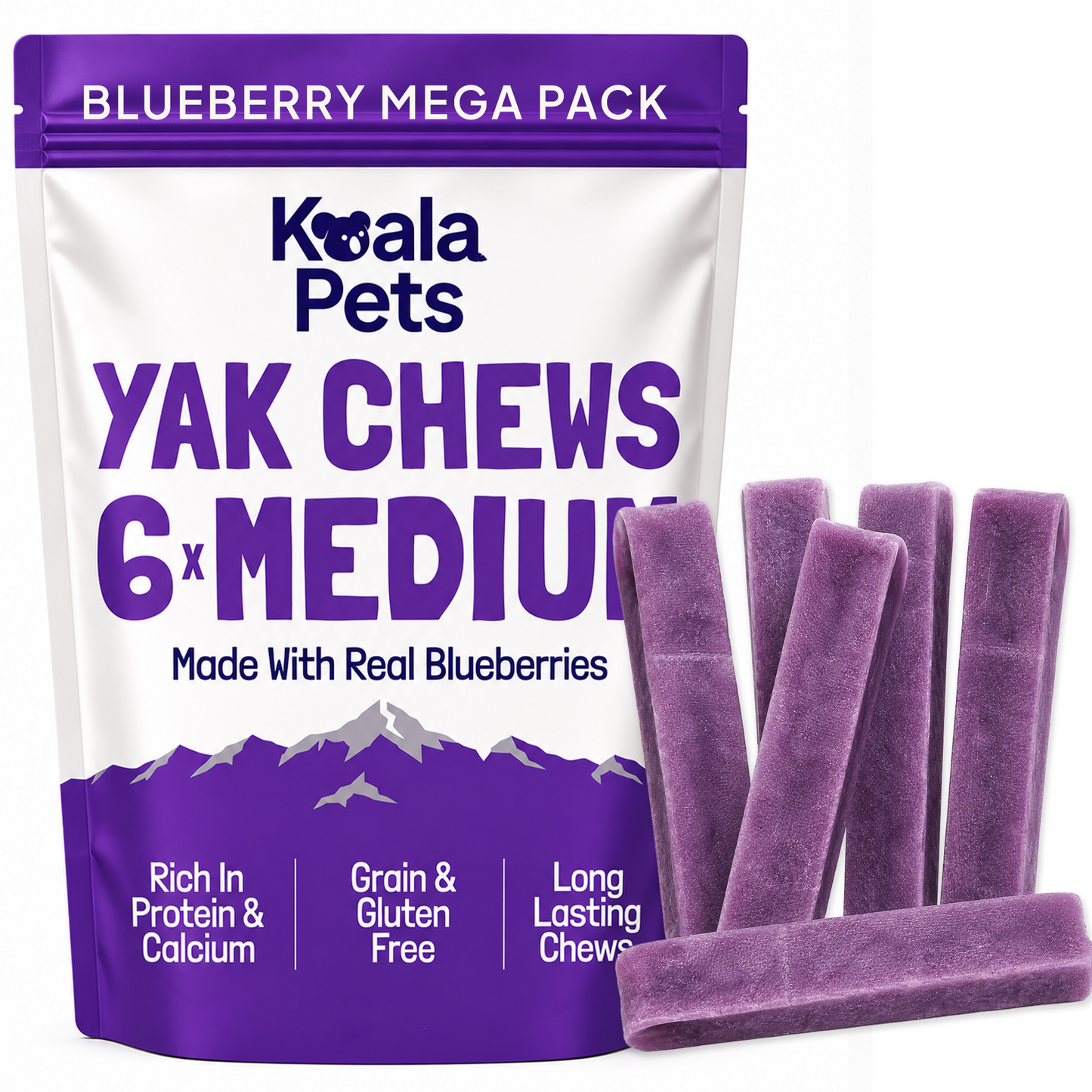 Yak Chews for Dogs (Medium Pack of 6)