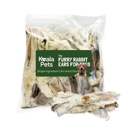 Rabbit Ears With Fur for Dogs