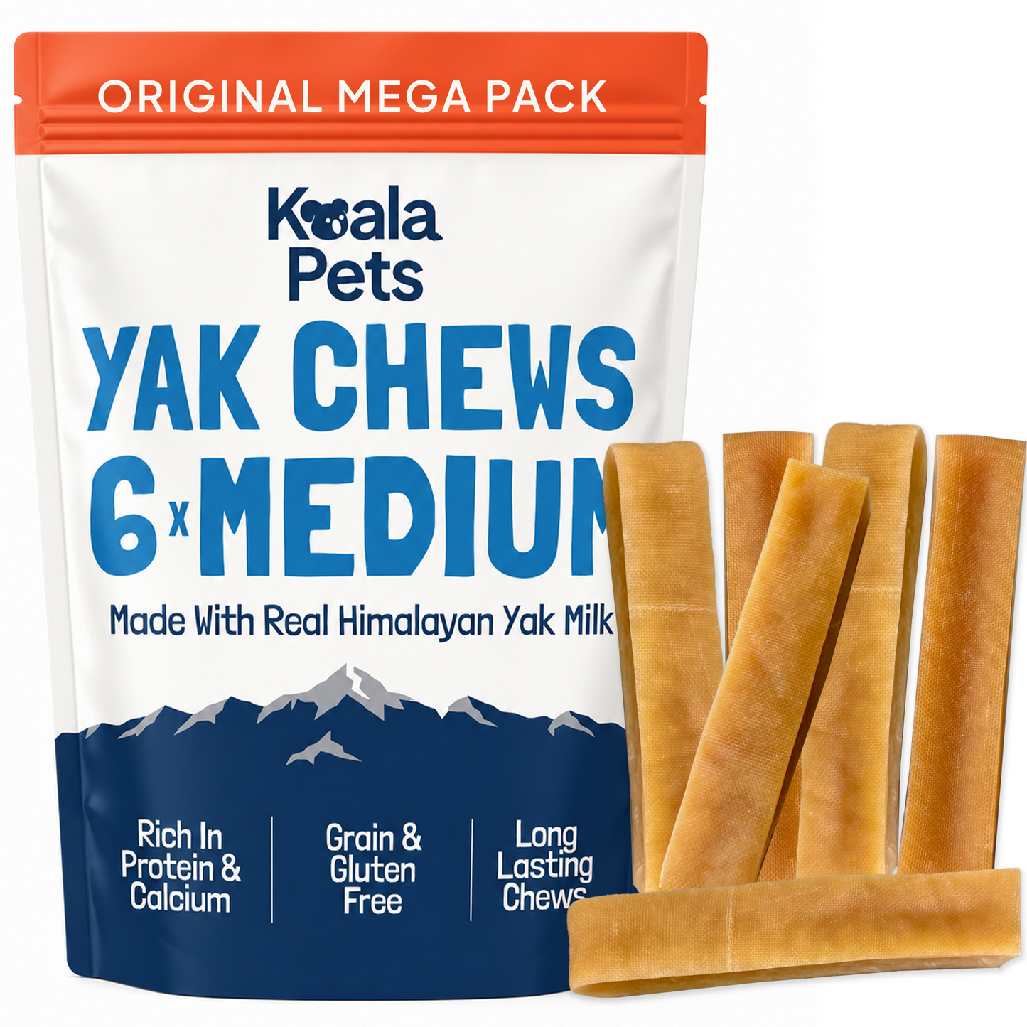 Yak Chews for Dogs (Medium Pack of 6)