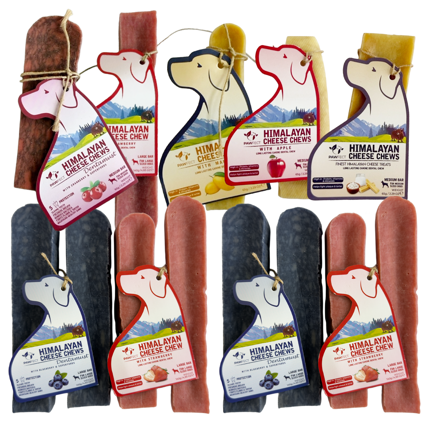 Pawfect Himalayan Yak Chews For Dogs (All Sizes and Flavours)