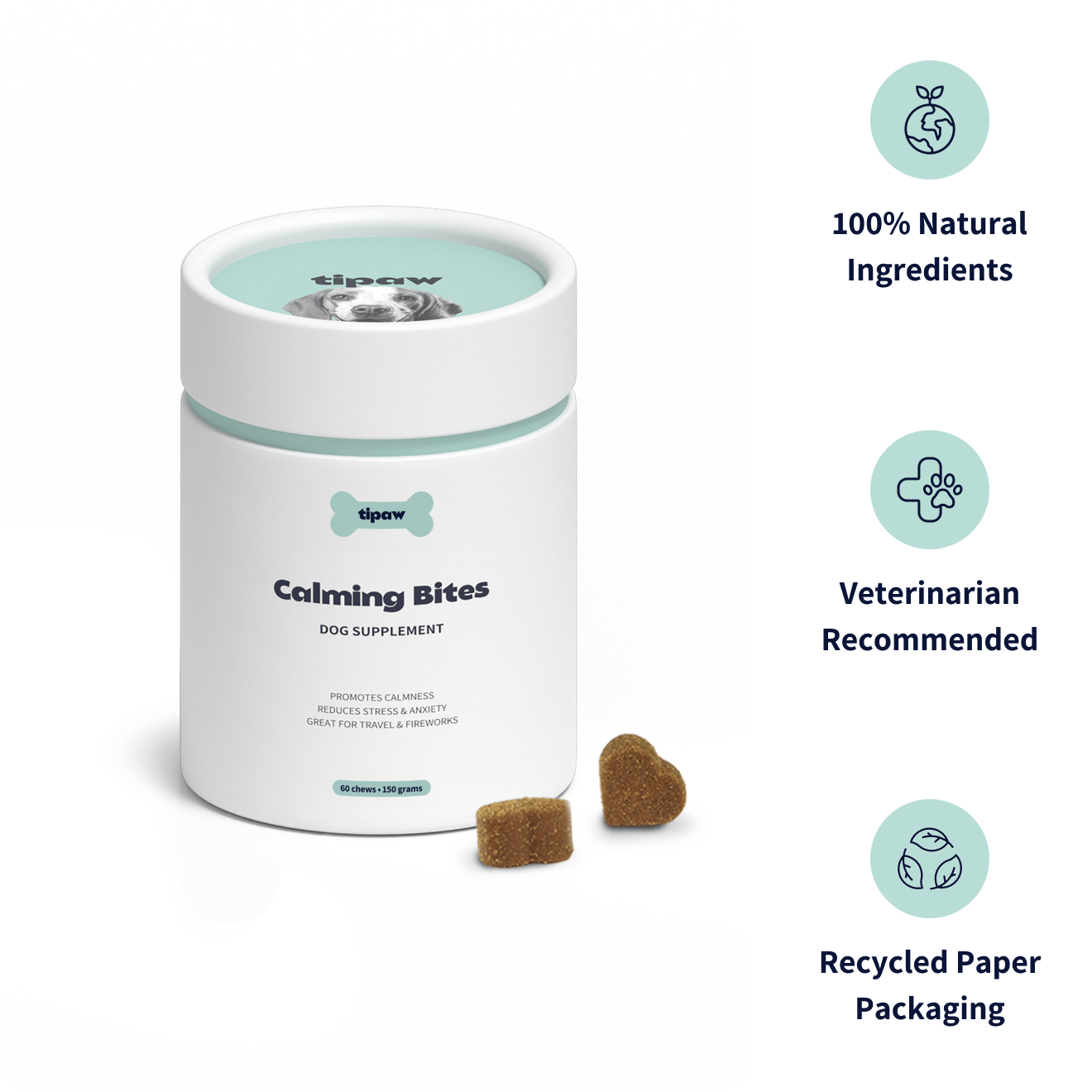 Tipaw Calming Bites Natural Supplement for Dogs