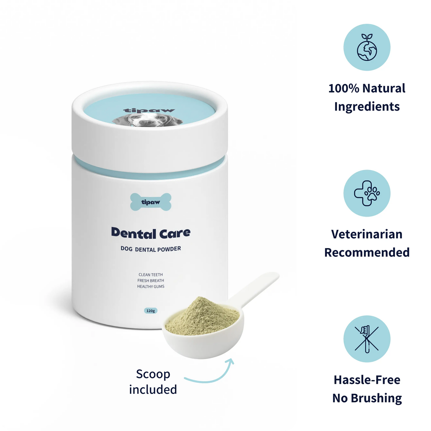 Tipaw Dental Care Powder For Dogs