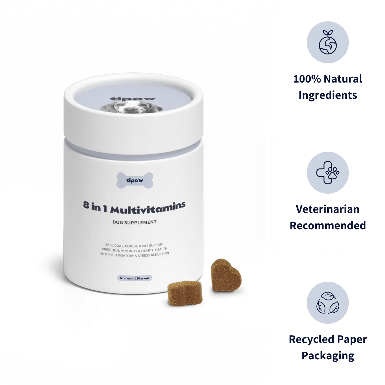 Tipaw Multivitamin Natural Supplements for Dogs