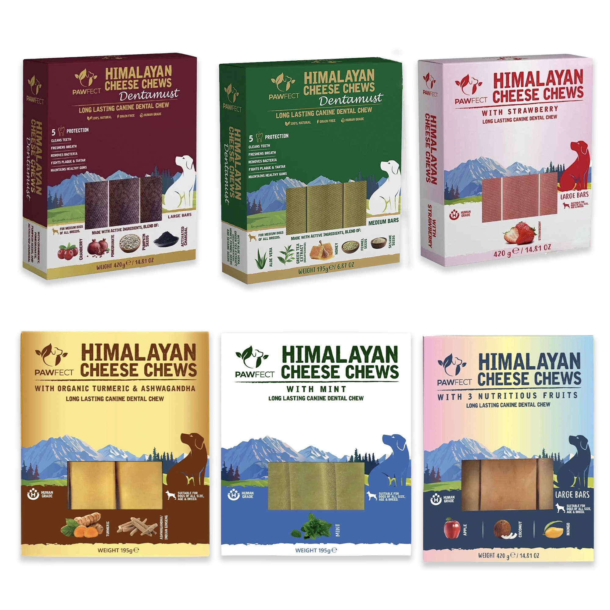 Pawfect Flavoured Yak Chews for Dogs 3 Packs