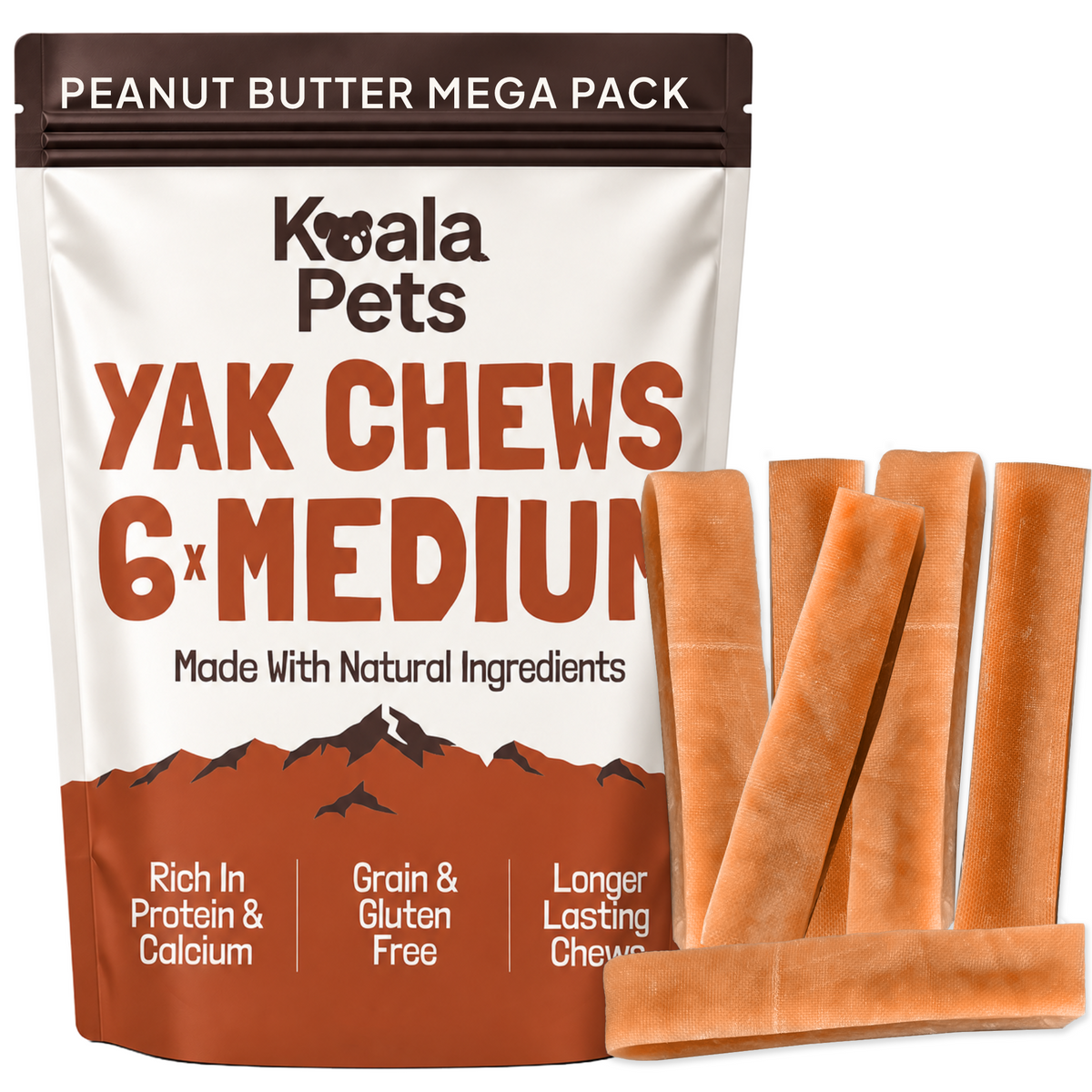 Yak Chews for Dogs (Medium Pack of 6)